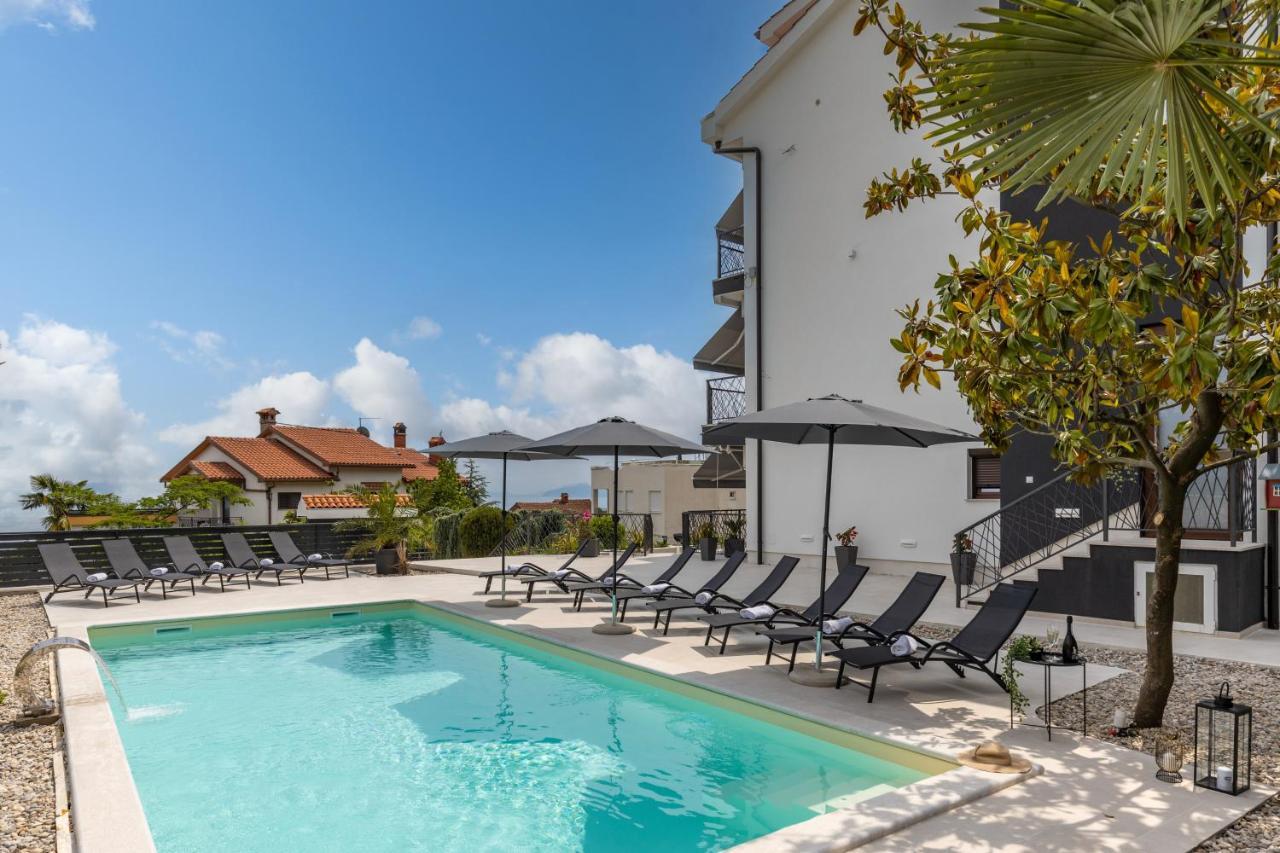 Villa Adriatic, Apartment Enio With Swimming Pool, Panoramic Sew View, Free Parking Ičići Εξωτερικό φωτογραφία